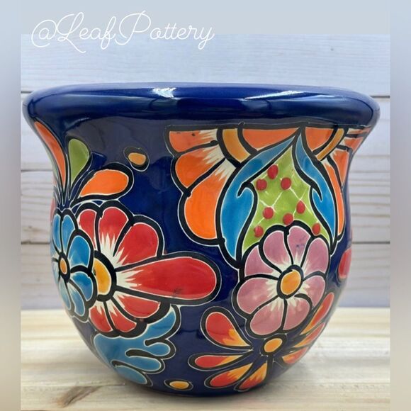 Juliana Talavera Handmade Multi Colored Ceramic Planter Pot - Picture 6 of 8